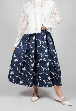 Abey Skirt in Floral Blue