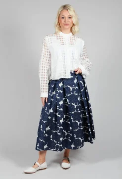 Abey Skirt in Floral Blue
