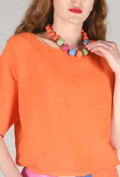 Abigi Top in Arancia