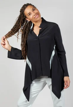 Adela Shirt in Black Speckle