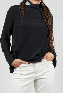 Adis Blouse in Black Speckle