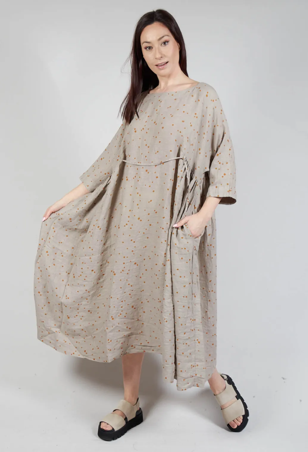 Affresco Ls Dress In Ambra