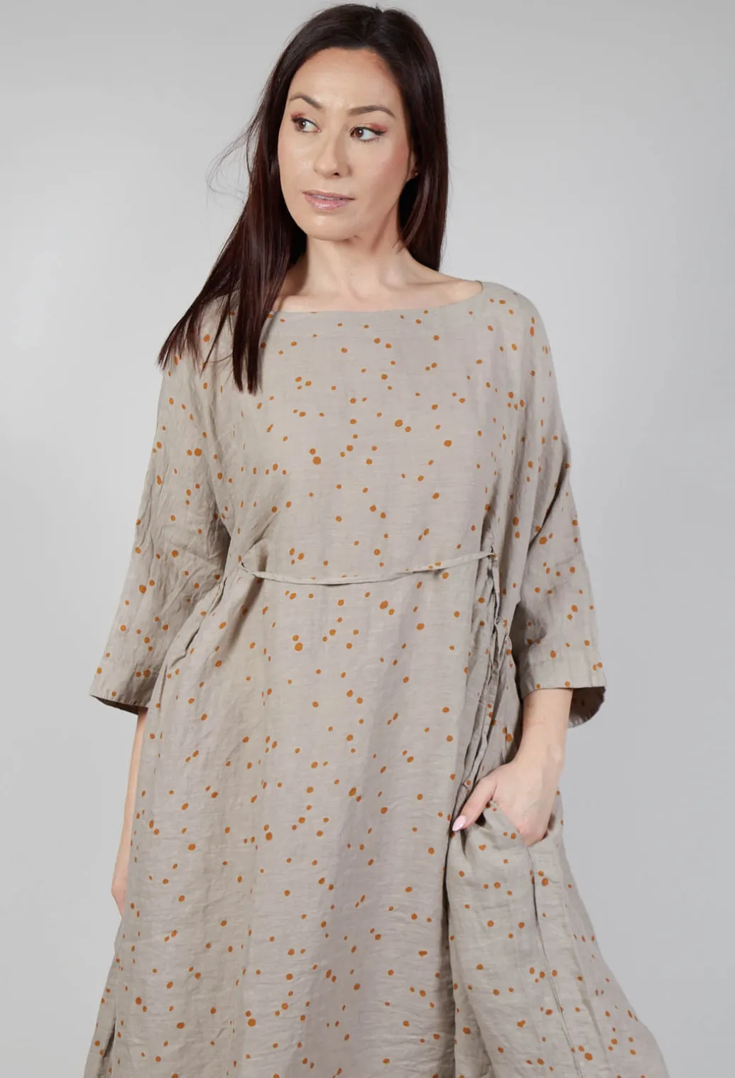 Affresco Ls Dress In Ambra