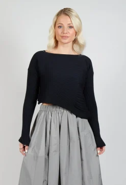 Agnes Jumper in Nero Blu