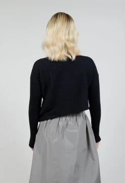 Agnes Jumper in Nero Blu