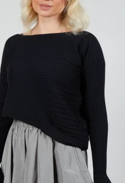 Agnes Jumper in Nero Blu