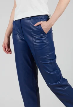 Ago Leather Trouser In Ink