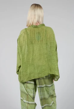 Aiko G Shirt in Dark Citron Check