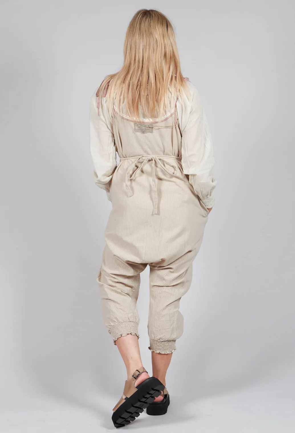 Alain Jumpsuit in Striped Linen