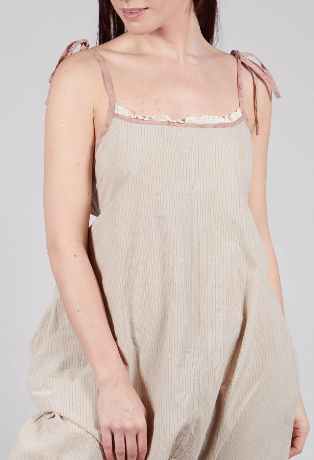 Alain Jumpsuit in Striped Linen