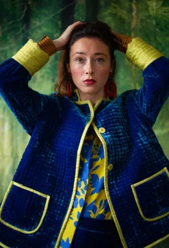 Aldina Pomegranate Jacket in Lapis