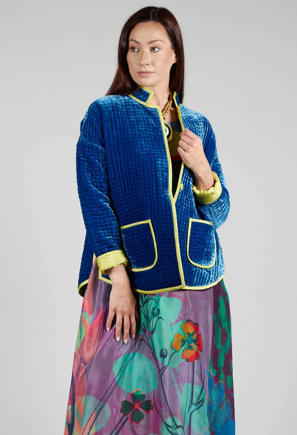 Aldina Pomegranate Jacket in Lapis