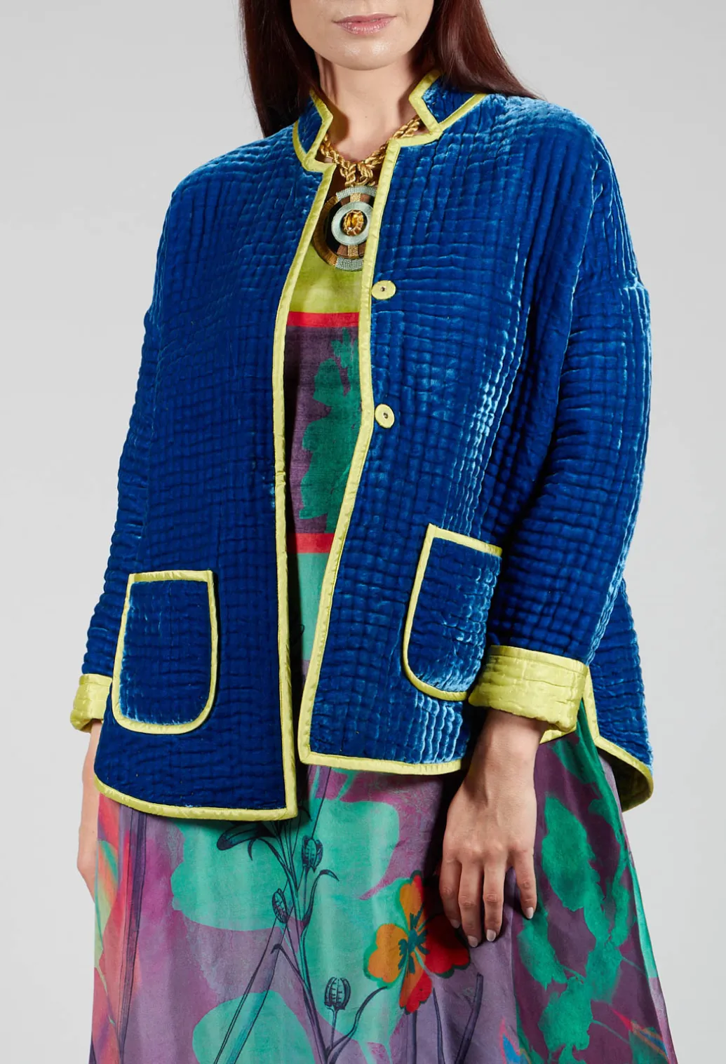 Aldina Pomegranate Jacket in Lapis