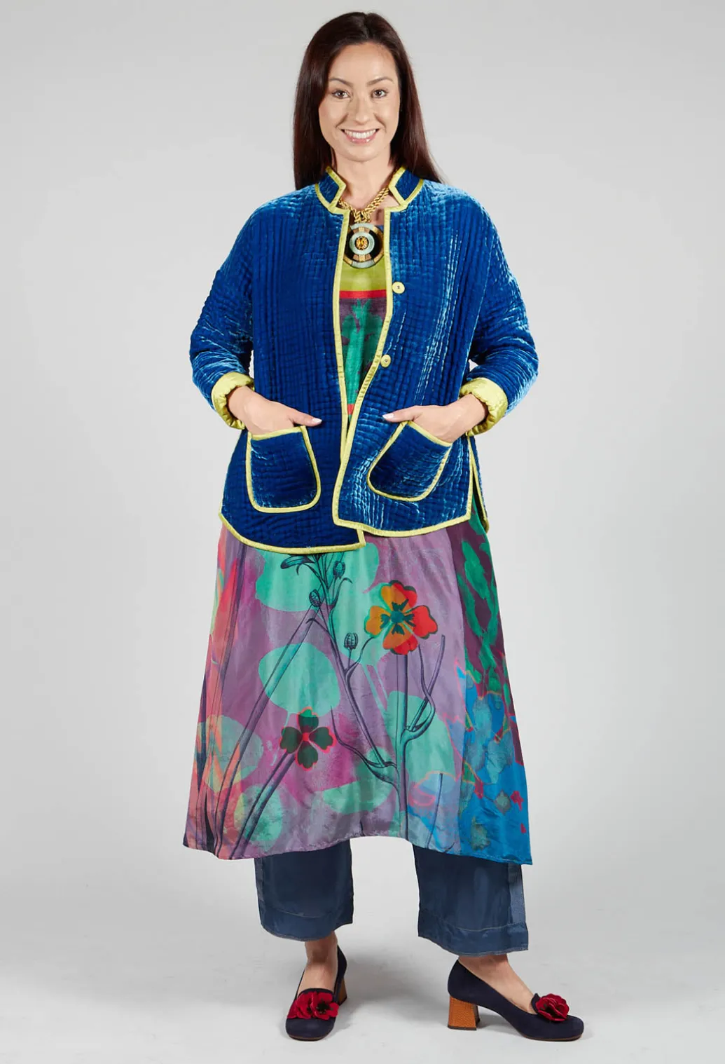Aldina Pomegranate Jacket in Lapis