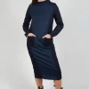 Alim Dress in Navy