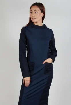 Alim Dress in Navy