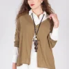 A-Line Cardigan in Khaki