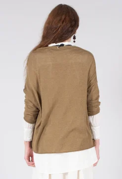 A-Line Cardigan in Khaki