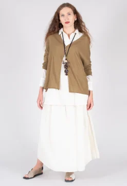A-Line Cardigan in Khaki