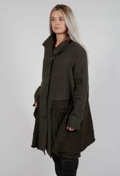 A-Line Jacket with Feature Pockets in Jungle