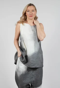 A-Line Linen Top in Asteroid Pigment (Pictured in Moon Pigment)