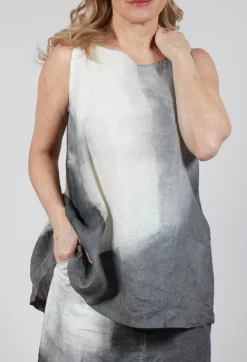 A-Line Linen Top in Asteroid Pigment (Pictured in Moon Pigment)