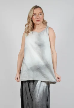 A-Line Linen Top in Moon Pigment