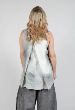 A-Line Linen Top in Moon Pigment