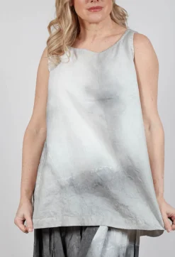 A-Line Linen Top in Moon Pigment