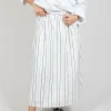 A-Line Skirt in Abisso Stripe