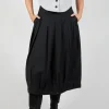 A-Line Skirt with Feature Hemline in Black
