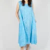 A-Line Sleeveless Dress in Malibu Cloud
