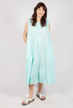A-Line Sleeveless Dress in Aqua Cloud