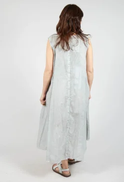 A-Line Sleeveless Dress in Grey Cloud