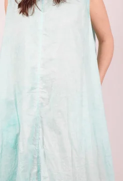 A-Line Sleeveless Dress in Aqua Cloud