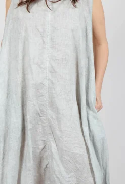 A-Line Sleeveless Dress in Grey Cloud