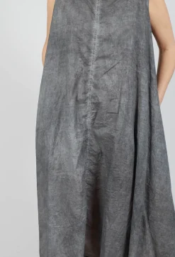 A-Line Sleeveless Dress in Black Cloud