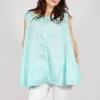 A-Line Sleeveless Top in Aqua Cloud