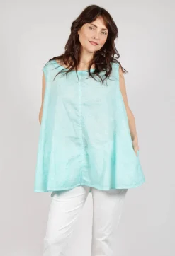 A-Line Sleeveless Top in Aqua Cloud