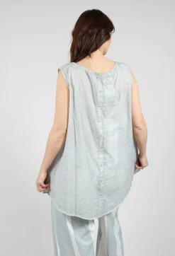 A-Line Sleeveless Top in Grey Cloud