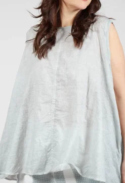 A-Line Sleeveless Top in Grey Cloud