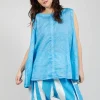 A-Line Sleeveless Top in Malibu Cloud