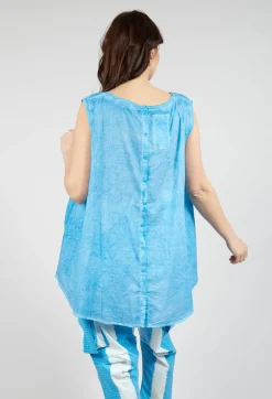 A-Line Sleeveless Top in Malibu Cloud