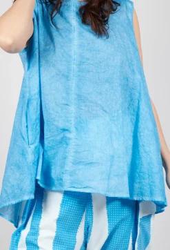 A-Line Sleeveless Top in Malibu Cloud