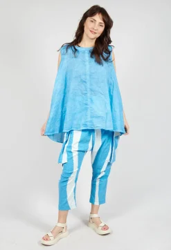 A-Line Sleeveless Top in Malibu Cloud