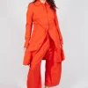 A-Line Structured Coat in Mandarine