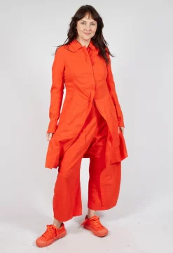 A-Line Structured Coat in Mandarine