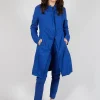 A-Line Structured Coat in Royal
