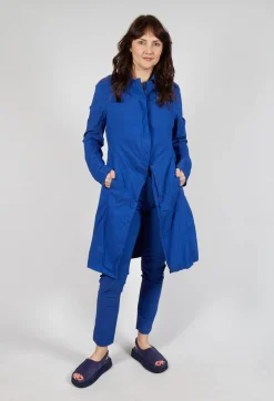 A-Line Structured Coat in Royal