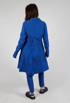 A-Line Structured Coat in Royal